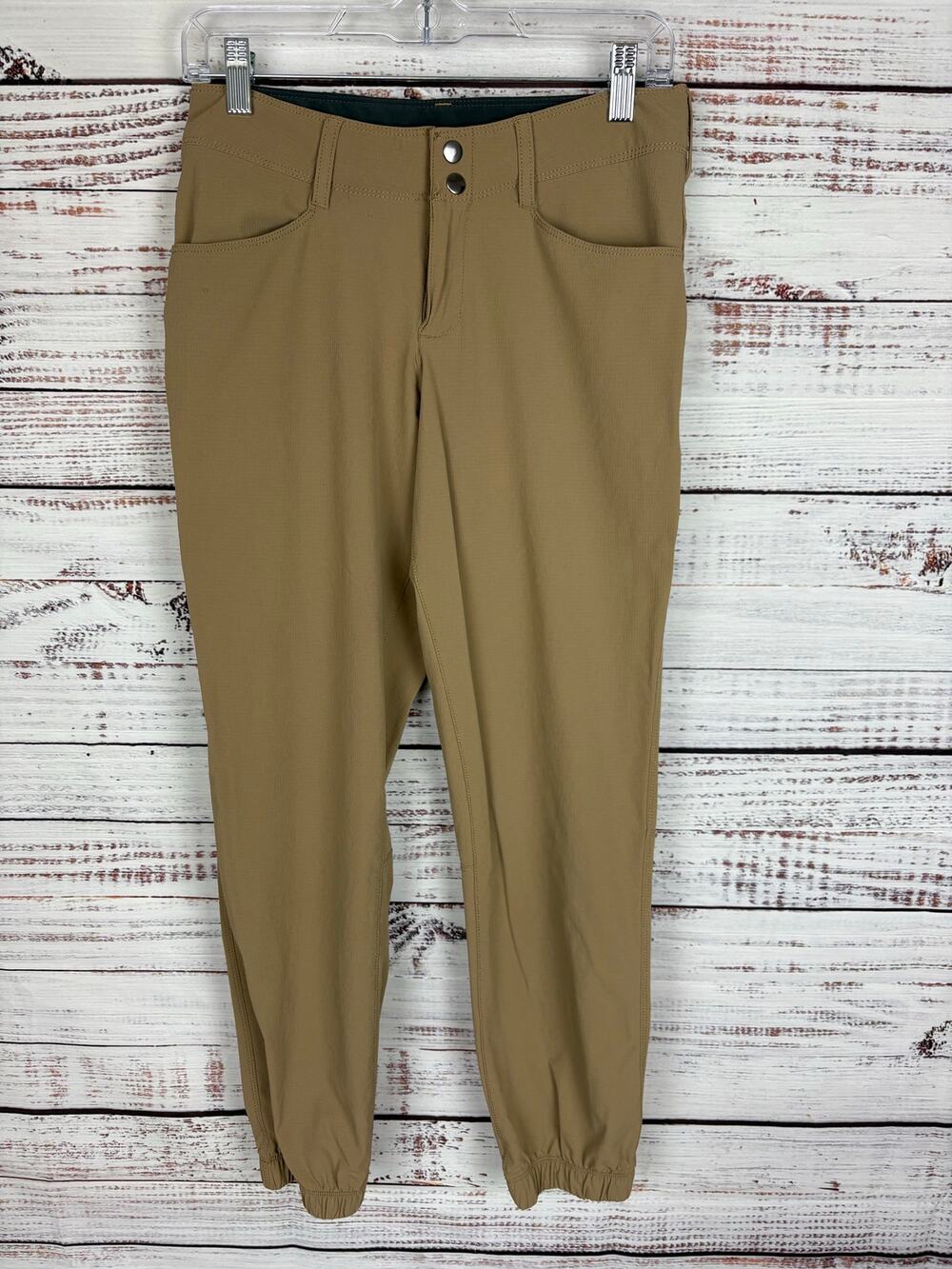 Alpine Design Khaki Tan Nylon Outdoor Activewear Jogger Pants Hiking Womens Sz 4